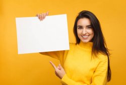 Girl holding sign Meme Template