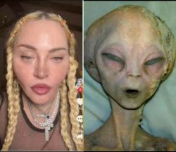 Madonna is an Alien Meme Template