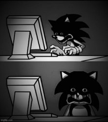 Sonic.exe Disturbed Meme Template
