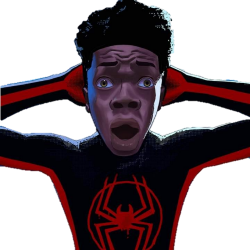 Miles Morales transperant Meme Template