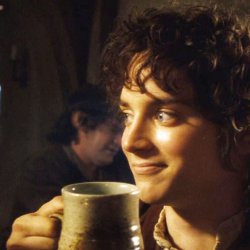 Frodo with Drink close up Meme Template