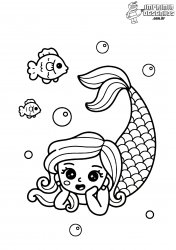 Mermaid coloring page Meme Template