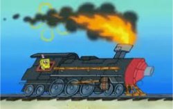 SpongeBob driving the oceanic express Meme Template