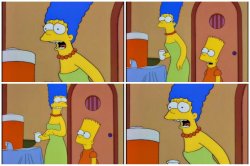 Bart, no! force of habit Meme Template