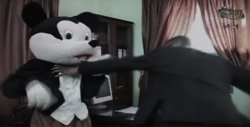 mickey mouse being beat to death Meme Template