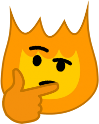 thinking firey Meme Template