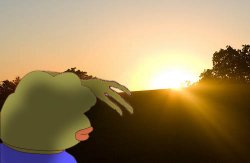 Bright Sun Pepe Meme Template