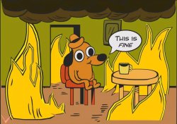 this is fine Meme Template