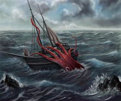 Kraken attacks ship JPP Meme Template