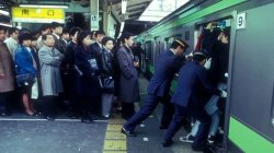 Japanese Train Pushers Meme Template