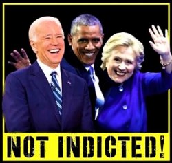Biden Obama and Hillary marked safe from indictments Meme Template