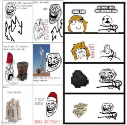 Cereal guy trolls at Christmas Meme Template