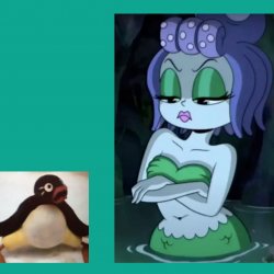 Pingu is scared by the cala maria Meme Template