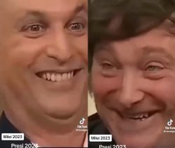 milei Sehinkman riendo papada Meme Template
