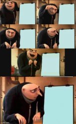 Gru's plan 6 panels Meme Template