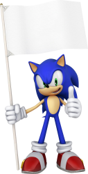 Sonic with a flag Meme Template