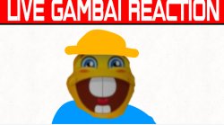 Live gambai reaction Meme Template