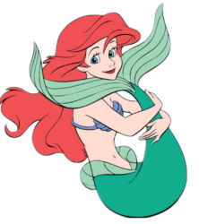 ariel holding her tail Meme Template