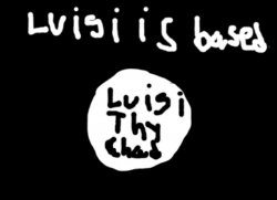 LuigiThyChad parody of Daesh Flag Meme Template