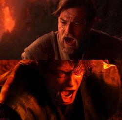 Obi Wan Kenobi and Anakin Skywalker Meme Template