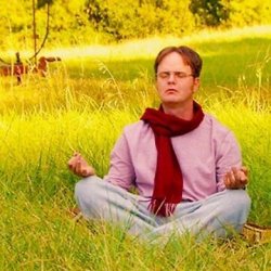 Dwight meditate Meme Template