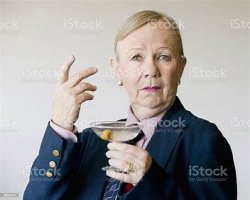 martini old lady Meme Template