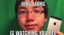 king liang is watching you pee (original) Meme Template