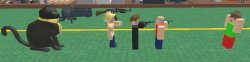everyone aims at one person. Meme Template