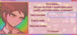 Hajime credit card info Meme Template