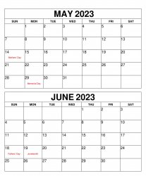 May-June 2023 Calendar 3 Meme Template