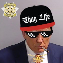 Donald Trump Thug Life Mugshot Meme Template