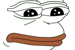 Sad Pepe  Frog Face png Meme Template