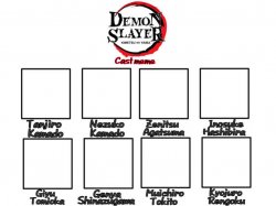 demon slayer cast Meme Template