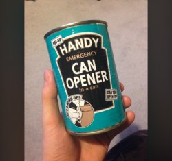 Can opener in a can Meme Template