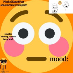 FlushedEmojiUser announcement template Meme Template