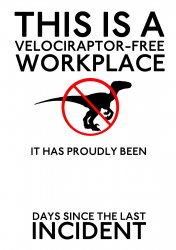 Velociraptor Free Workplace Meme Template