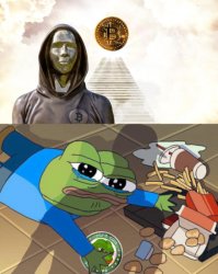Pepe & Satoshi Meme Template