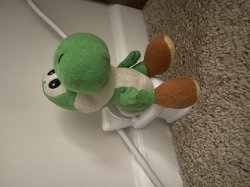 Yoshi on the Toilet Meme Template