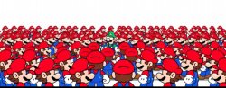 Mario clones look at luigi Meme Template