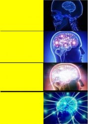 Brain Meme (Yellow) Meme Template
