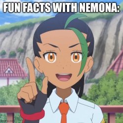 Fun Facts With Nemona! Meme Template