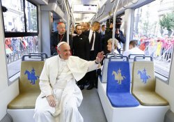 Francis pope tram Meme Template