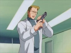 Doctor anime con pistola Meme Template