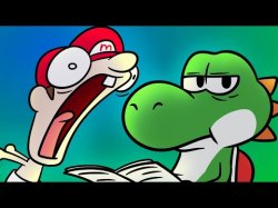 Yoshi and baby mario Meme Template