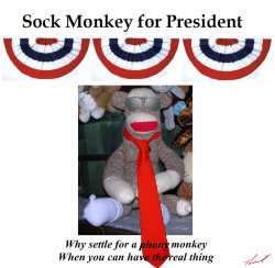 Sock Monkey for president Meme Template