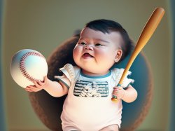 Pro-Life Baby Playing Baseball Meme Template