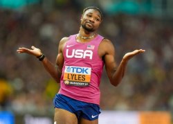 Noah Lyles Meme Template