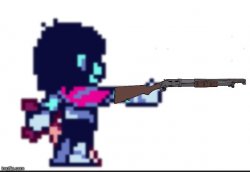 kris with a shotgun Meme Template