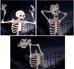 Angry skeleton Meme Template