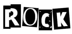 Rock letras negras Meme Template
